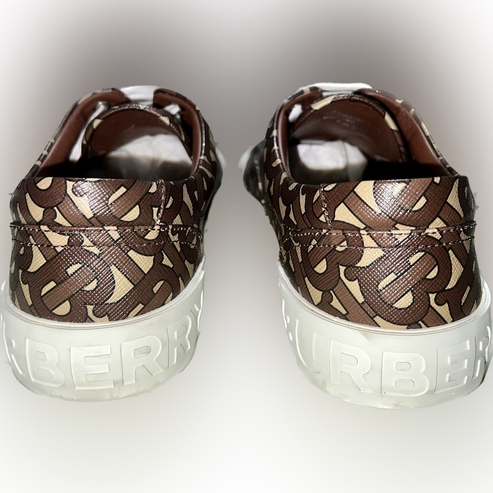 Burberry Bridle Brown Monogram Sneakers - Picture 4 of 13